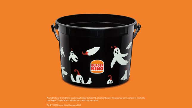 Burger King's Ghost Pepper themed Halloween bucket for 2023