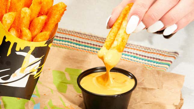Image for article titled Taco Bell Launches Vegan Nacho Sauce Nationwide